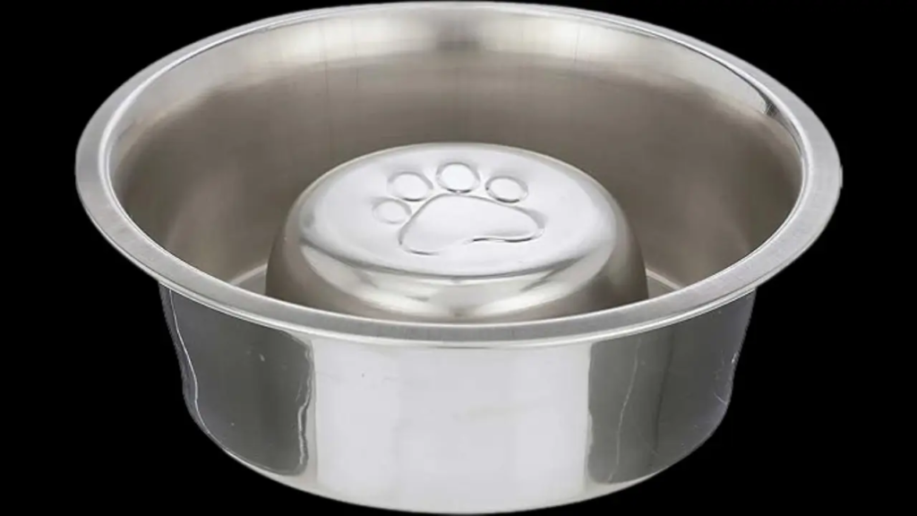 Stainless steel pet food bowl